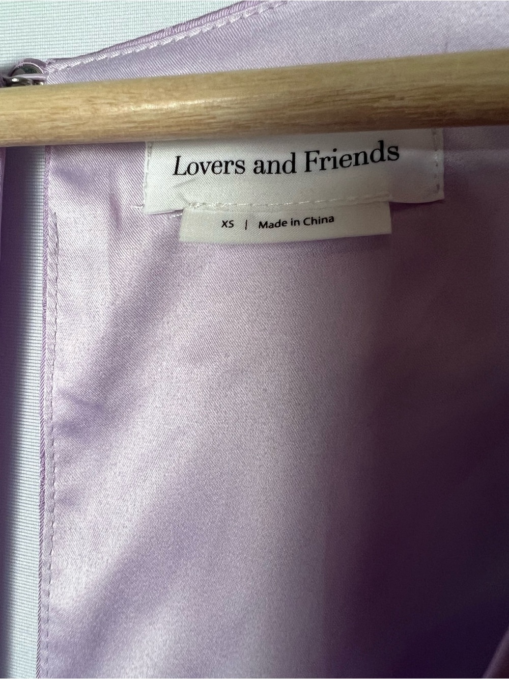 Lovers + Friends Elaine Satin Mini Dress Lilac Purple Floral Tie Front Lined XS - Picture 12 of 12